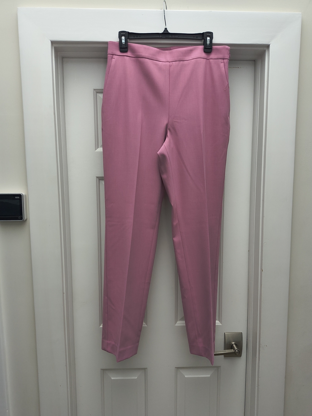 Ann Taylor Rose Pink Straight-Leg Tailored Pants